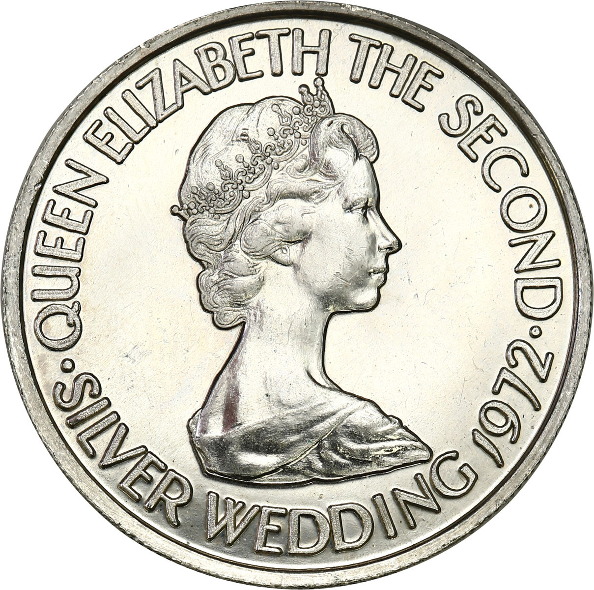 Wielka Brytania, 50 Pence 1972 – 25 rocznica ślubu pary królewskiej, Wyspa Jersey